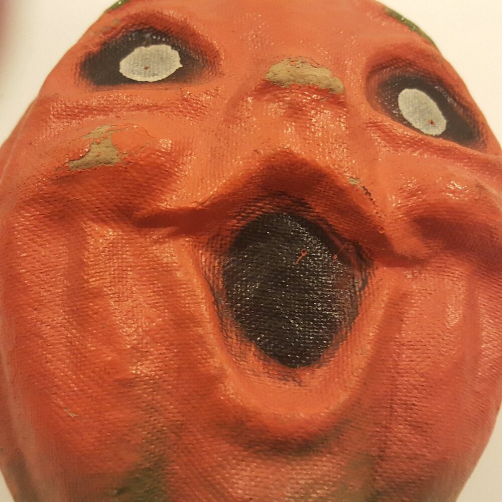 Halloween Vintage Jack O Lantern Paper Mache Pulp Container Small *AS IS* - Picture 16 of 16